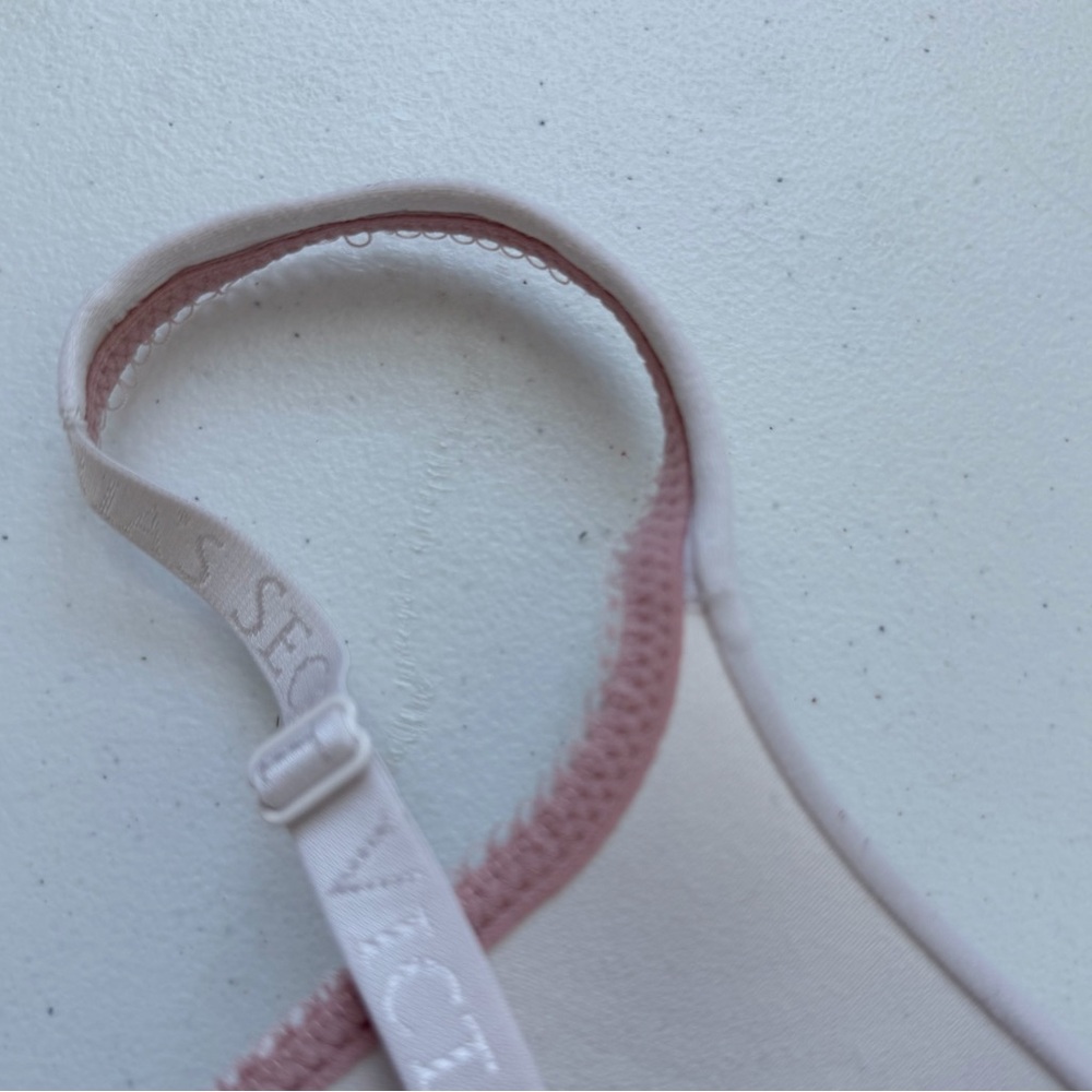 Victoria's Secret Pale Pink "Perfect Shape" Bra Lace Accents Size 34D 392860-J9N - Picture 8 of 10
